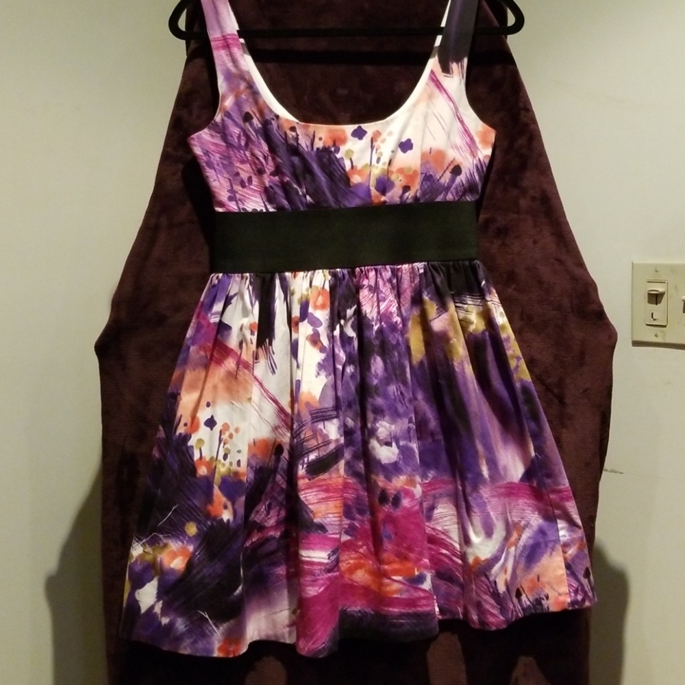 Purple Multi-Colored Dress by Necessary Objects.